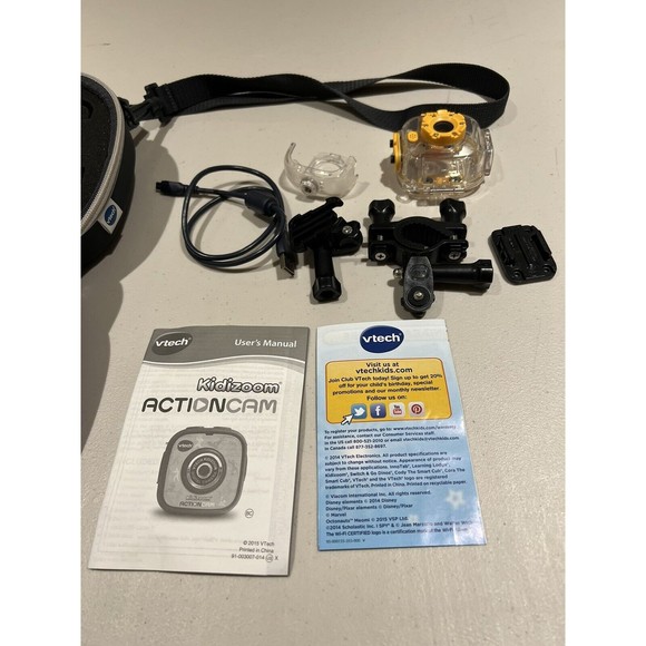 Vtech Kidizoom Yellow Action All Weather Digital Camera With Accessories & Case - Picture 5 of 15